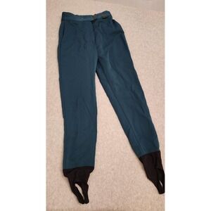 Vtg Edelweiss Ski Pants Womens Small Stirrup Wool Blend‎ High Waist 80s USA